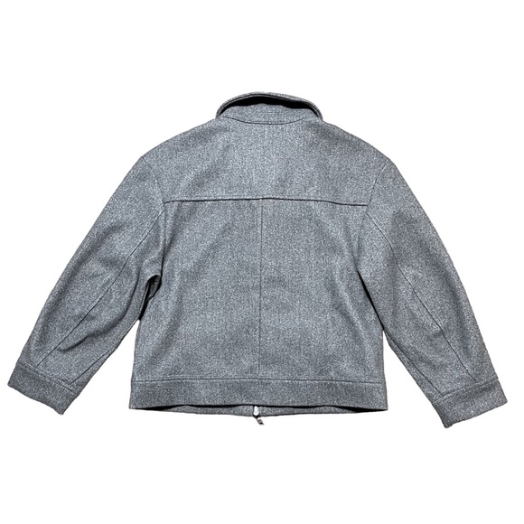 Banana Republic Wm’s Melton Volume-Sleeve Light Gray Jacket Sz M Petite - Picture 2 of 14